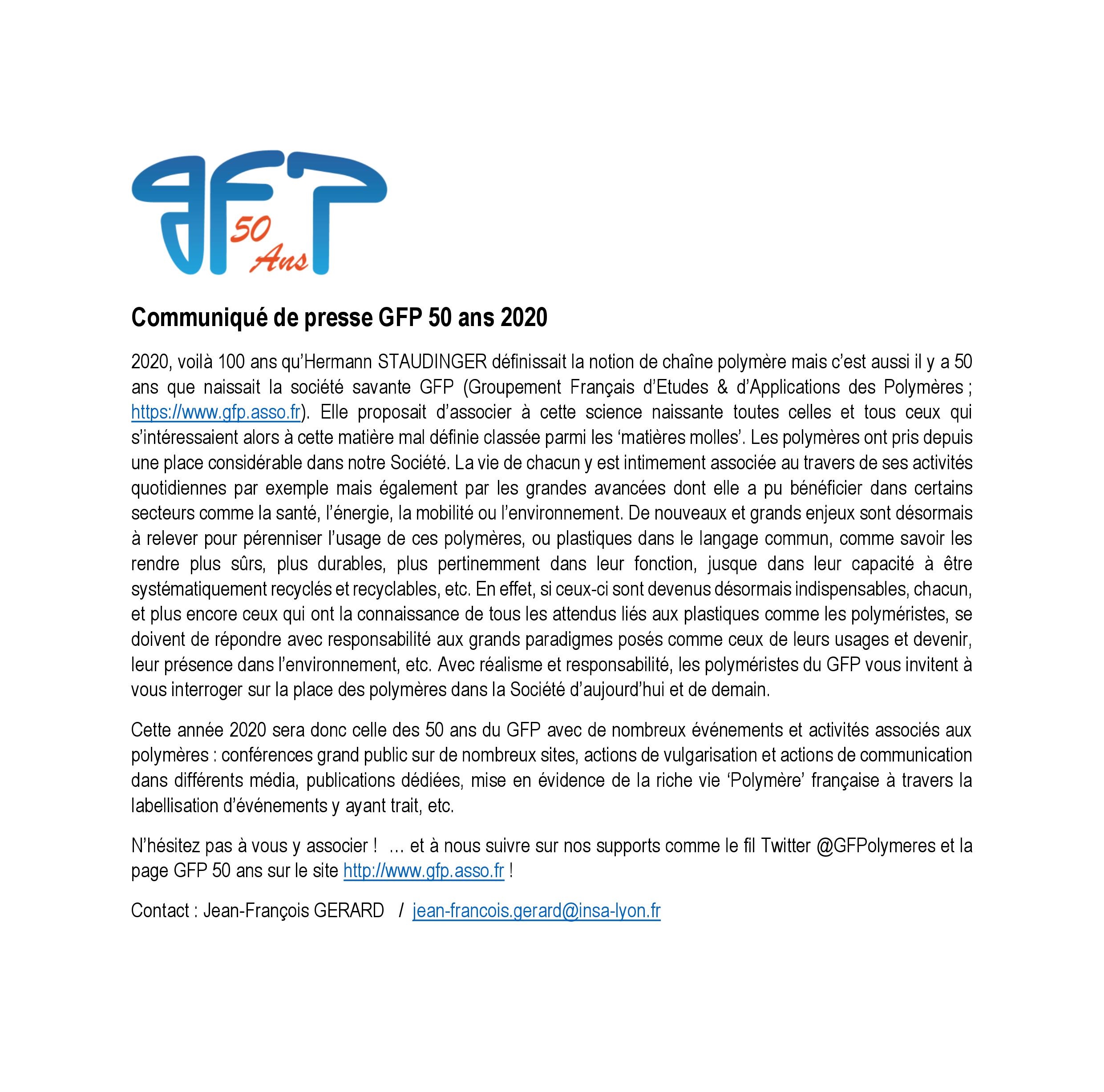 CP GFP 50 ans 2020 